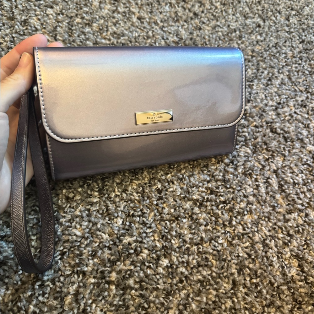 kate spade Iridescent Metallic Clutch Wristlet